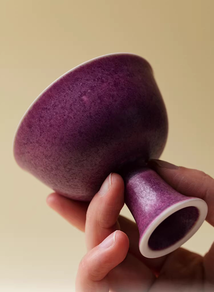Copa alta estilo Song en porcelana Nightingale Purple