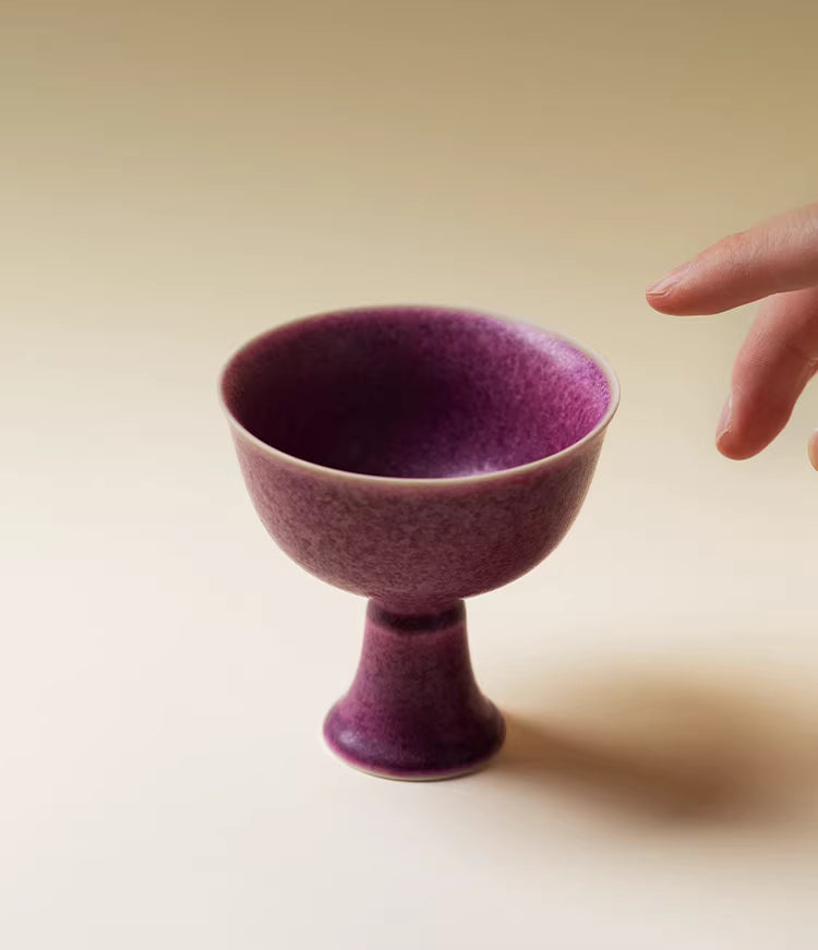 Copa alta estilo Song en porcelana Nightingale Purple