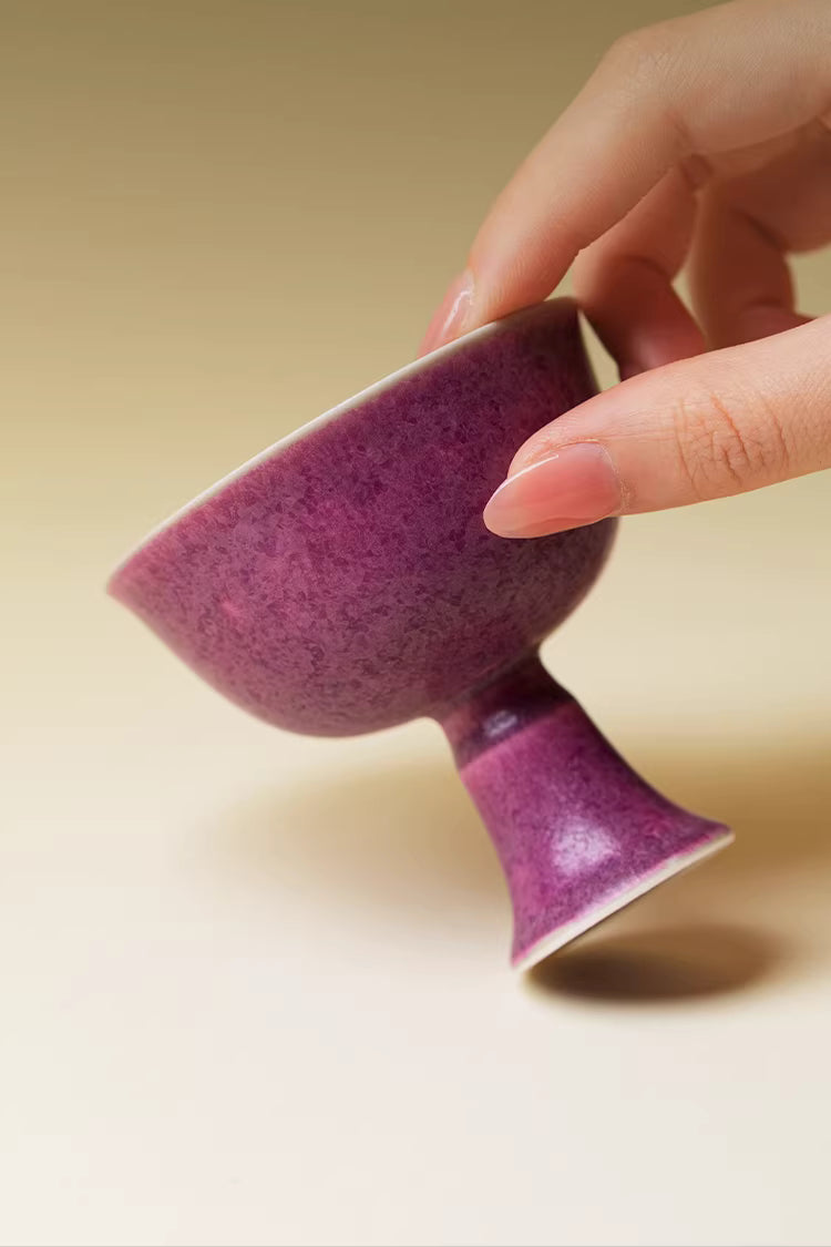Copa alta estilo Song en porcelana Nightingale Purple