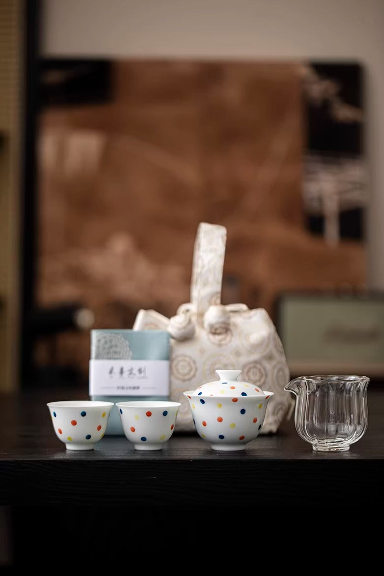 Set de té de viaje con gaiwan y Gongdao Bei