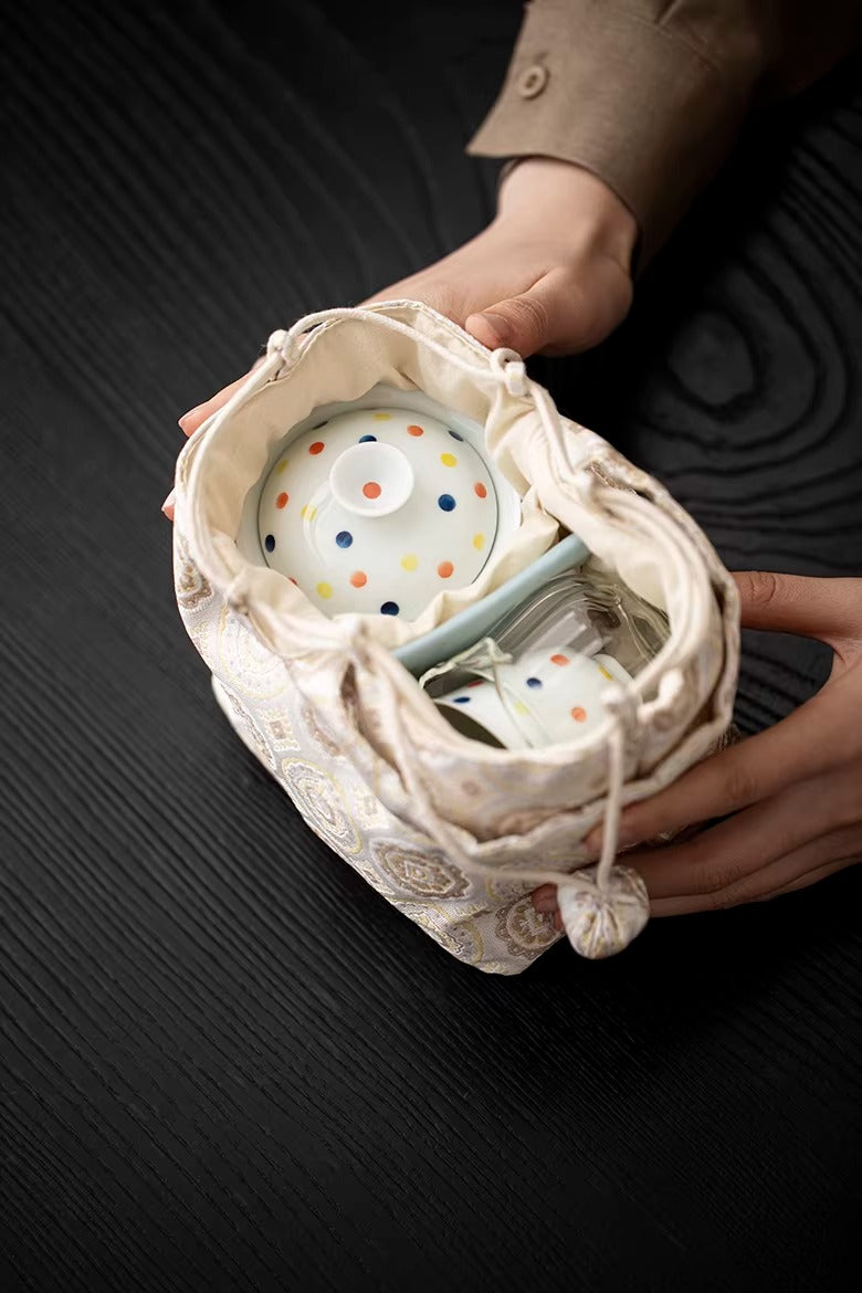Set de té de viaje con gaiwan y Gongdao Bei