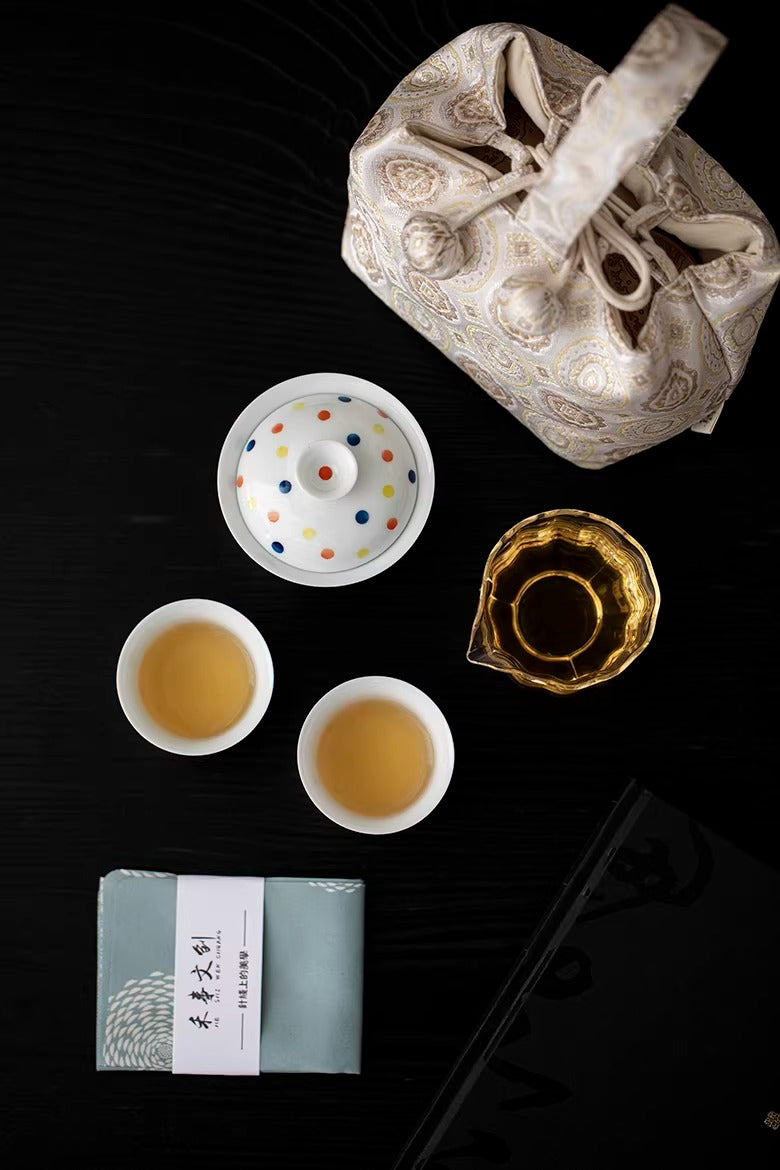 Set de té de viaje con gaiwan y Gongdao Bei