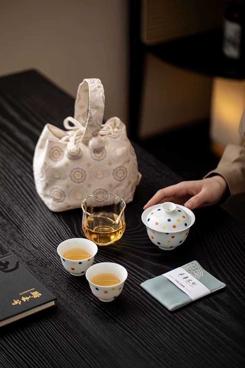 Set de té de viaje con gaiwan y Gongdao Bei
